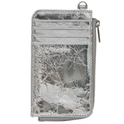 Saben - Winona Card Holder - Silver Crinkle