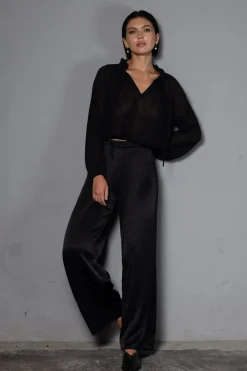 Satin Fever Pant - Black
