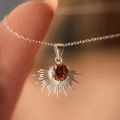 Silver Linings - Solace Necklace - Silver/Coffee
