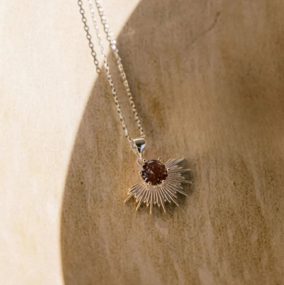 Silver Linings - Solace Necklace - Silver/Coffee