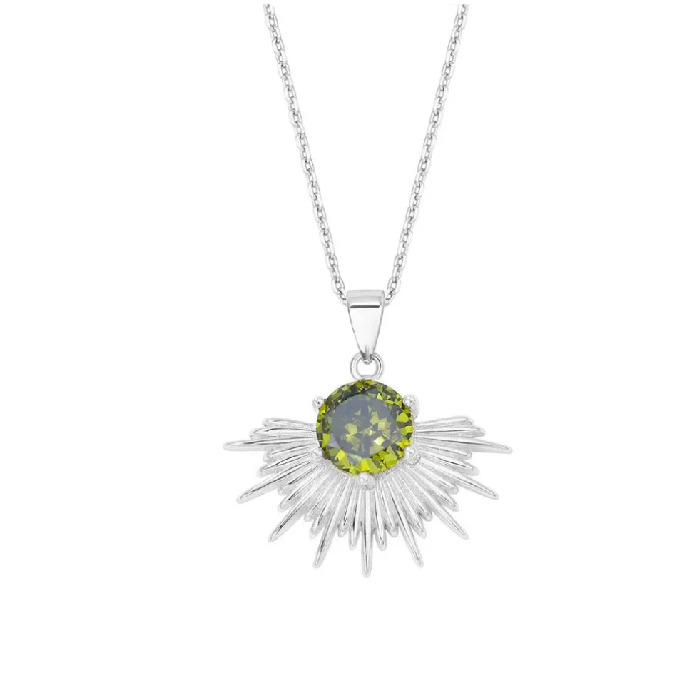 Silver Linings Collective - Solace Necklace - Silver / Peridot