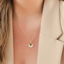 Silver Linings Collective - Solace Necklace - Silver / Peridot