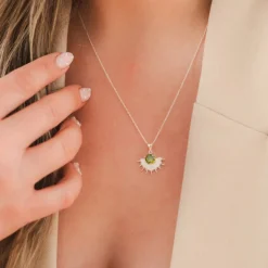 Silver Linings Collective - Solace Necklace - Silver / Peridot