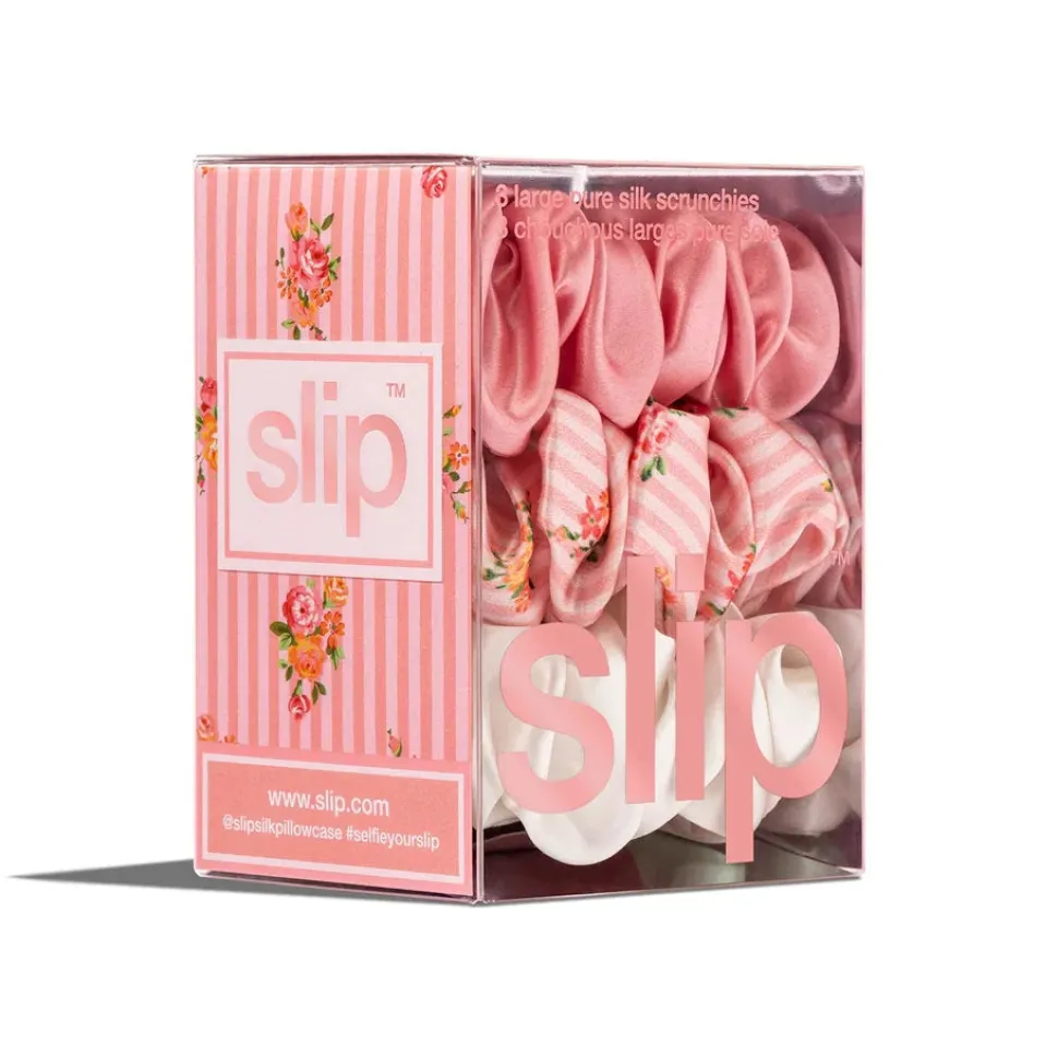 SLIP - Large Scrunchies - Petal 3 pack