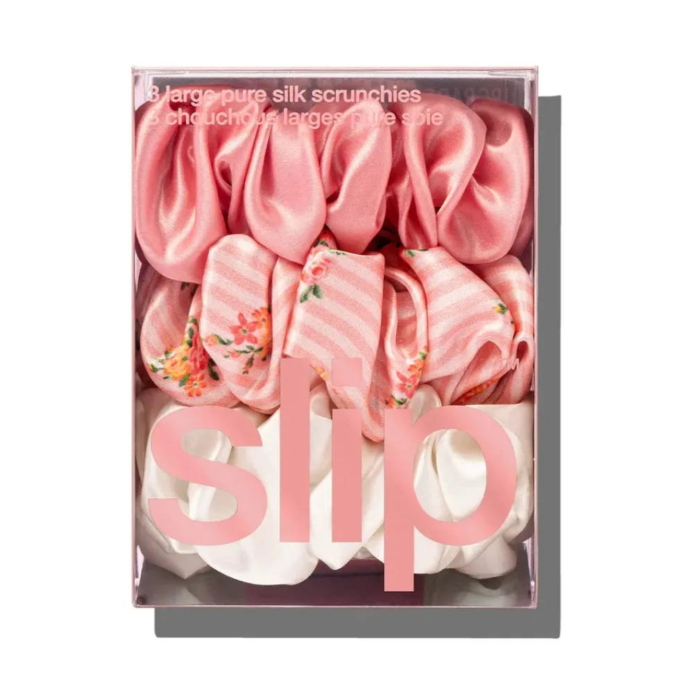 SLIP - Large Scrunchies - Petal 3 pack