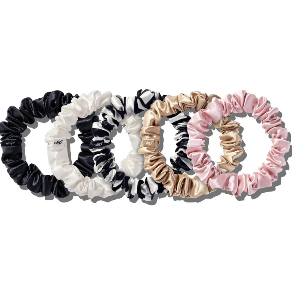 SLIP - Silk Midi Scrunchies - Multi 5 pack