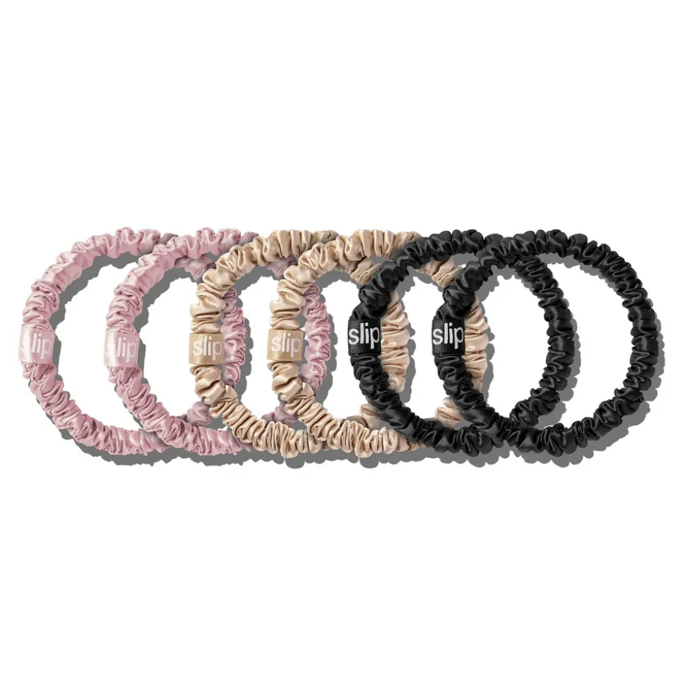 SLIP - Silk Skinny Scrunchies - Multi 6 pack