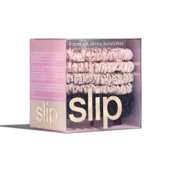 SLIP - Silk Skinny Scrunchies - Multi 6 pack