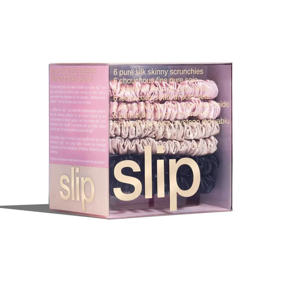 SLIP - Silk Skinny Scrunchies - Multi 6 pack