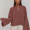 United Allure Sweater - Rosy Brown