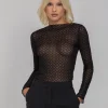 W25/20109 Gigi Top - Black Quatrefoil